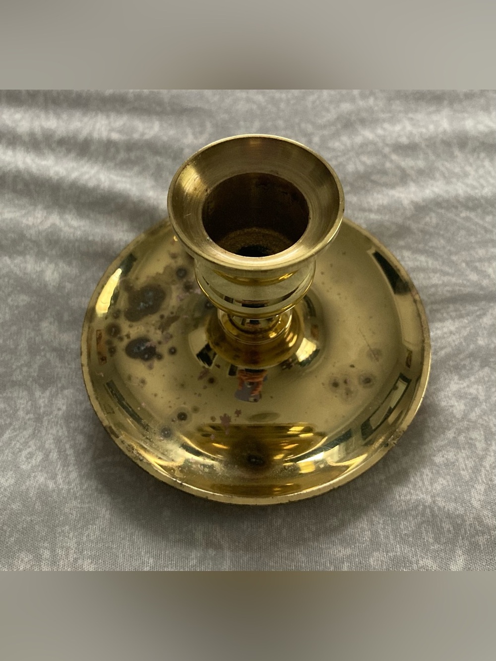 Vintage Baldwin Gold/Brass 3” Tall Candle Holder Made In USA